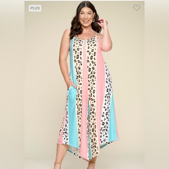 Leopard Stripe Printed Oakley Jumpsuit - Picture 1 of 10